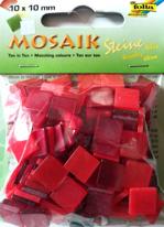 Kamyczki Ton in Ton 10x10mm , kolor : czerwony , kod: FO60203