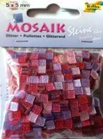 Kamyczki brokatowe 5x5 mm Kolor : różowy Kod:FO61101