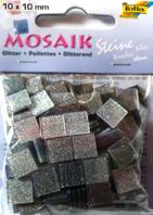 Kamyczki brokatowe 10x10 mm Kolor : szary Kod:FO61205