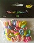 Koraliki plastikowe ogniwa 16mm , miks  kol. pastel. Op 22 gr. Kod: GH1320-LP