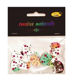 Guziki ozdobne KOTKI 2 20x16mm a 15 szt Guziki ozdobne KOTKI 2 20x16mm a 15 szt