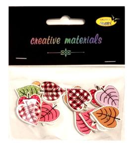 Guziki ozdobne LISTKI 25mm a 15 szt Guziki ozdobne LISTKI 25mm a 15 szt