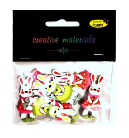 Guziki ozdobne KRÓLICZKI 45mm a 10 szt Guziki ozdobne KRÓLICZKI 45mm a 10 szt