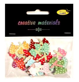 Guziki ozdobne PIESKI 28x20mm a 15 szt