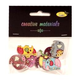 Guziki ozdobne SŁOŃ 25x18mm a 15 szt