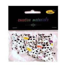 Guziki ozdobne KROWA 27x21mm a 15 szt