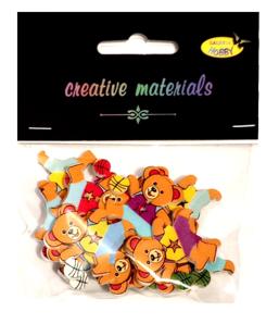 Guziki ozdobne MISIE 30mm a 15 szt