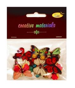 Guziki ozdobne MOTYLE retro 28mm a 15 szt Guziki ozdobne MOTYLE retro 28mm a 15 szt