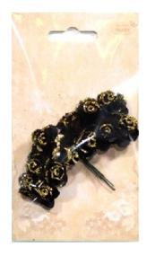 Kwiatki papierowe : róże kolory czarno-złote . Kod towaru : K482-90G Kwiatki papierowe : róże kolory czarno-złote . Kod towaru : K482-90G