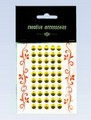 Stiker z kryształkami 6 mm a 50,kolor:żółto-złote Stiker z kryształkami 6 mm a 50,kolor:żółto-złote