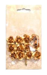 Kwiatki papierowe : róże kolory złote . Kod towaru : K743-65 Kwiatki papierowe : róże kolory złote . Kod towaru : K743-65