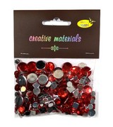 Elementy kryształkowe czerwone ,4-12mm, 25g Elementy kryształkowe czerwone ,4-12mm, 25g