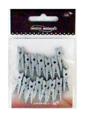 Klamerki ozdobne 25mm, kolor: srebrny . Opakowanie 15 klamerek. Kod towaru : KL-2560