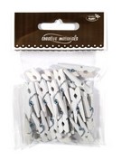 Klamerki 30mm a 25szt. Kolor: biały . Kod: KL-3000