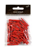 Klamerki 30mm a 25szt. Kolor: czerwony . Kod: KL-3020