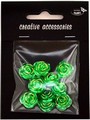 Rózyczki akrylowe 15mm,10 szt zielone .  Kod towaru: KMR-52