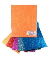 Mikroguma brokatowa samoprz. 20x30cm ,miks 5 ark Mikroguma brokatowa samoprz. 20x30cm ,miks 5 ark