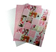 Karton 300g 24x34cm, motywy ślubne 3 ark miks Karton 300g 24x34cm, motywy ślubne 3 ark miks