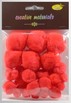 Pompony czerwone (15-40mm) , 30 szt