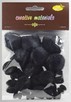 Pompony czarne (15-40mm) , 30 szt