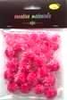 Pompony glitter pink 30 szt. wielkości 15-25 mm  Kod: POM-G2323