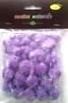 Pompony glitter lila 30 szt. wielkości 15-25 mm  Kod: POM-G2828