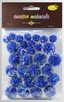 Pompony glitter niebieskie (15-25mm), 30 szt