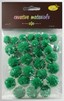 Pompony glitter zielone (15-25mm), 30 szt