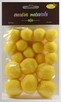 Pompony poliestrowe żółte (25-40mm) ,18 szt
