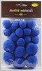 Pompony poliestrowe niebieskie (25-40mm) ,18 szt