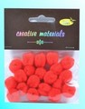 Pompony akrylowe , Kolor : czerwony , średn. 15 mm , Kod: POM15-20