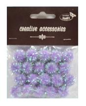 Pompon -glitter- - kolor fiolet , średnica 15 mm , Kod : POM15-G28