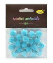 Pompon -glitter- - kolor niebieski , średnica 15 mm , Kod : POM15-G33 Pompon -glitter- - kolor niebieski , średnica 15 mm , Kod : POM15-G33