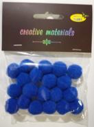 Pompony poliestrowe 15 mm , niebieskie , Kod: TL-POM15P-35 Pompony poliestrowe 15 mm , niebieskie , Kod: TL-POM15P-35