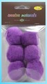 Pompony akrylowe , Kolor : fiolet , średn. 40 mm , Kod: POM40-32 Pompony akrylowe , Kolor : fiolet , średn. 40 mm , Kod: POM40-32