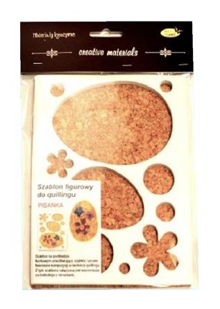 Szablon figurowy do quillingu, wzór:  pisanka kod: QSF-112