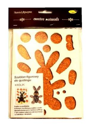 Szablon figurowy do quillingu, wzór:  królik ,  Kod: QSF-114