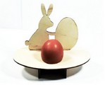 Podstawka pod jedno jajko, do ozdabiania : Królik z jajkiem Kod : SKL-Z103