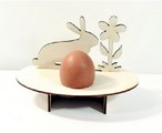 Podstawka pod jedno jajko, do ozdabiania : Zając i kwiat Kod : SKL-Z108 Podstawka pod jedno jajko, do ozdabiania : Zając i kwiat Kod : SKL-Z108