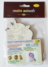 Zestaw elementów do zdobienia JEDNOROŻEC 1 (11x11,5cm) 2 szt Zestaw elementów do zdobienia JEDNOROŻEC 1 (11x11,5cm) 2 szt