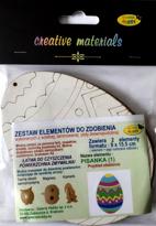 Zestaw elementów do zdobienia PISANKA 1 9x15,65cm 2 szt