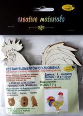 Zestaw elementów do zdobienia KOGUT 2 11x11,5 cm 2 szt