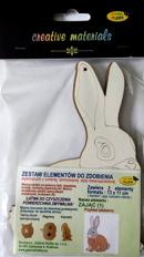 Zestaw elementów do zdobienia ZAJĄC 1 13x11 cm ,2 szt