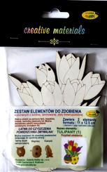 Zestaw elementów do zdobienia TULIPANY 1 11x12,5cm  ,2 szt