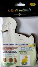 Zestaw elementów do zdobienia  KACZKA 1 11x13 cm , 2 szt