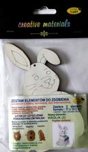 Zestaw elementów do zdobienia  KRÓLIK 2 11x14,5 cm ,2 szt