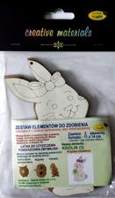 Zestaw elementów do zdobienia KRÓLIK 3 11x14 cm ,2 szt