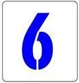 Szablon 7,5x8cm Cyfra : 6 Kod: ST-CF1-6 Szablon 7,5x8cm Cyfra : 6 Kod: ST-CF1-6