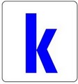 Szablon 7,5x8cm Litera : k (małe) Kod: ST-LT1M-K Szablon 7,5x8cm Litera : k (małe) Kod: ST-LT1M-K
