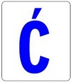 Szablon 7,5x8cm Litera : Ć ( wielkie) Kod:ST-LT1W-CC Szablon 7,5x8cm Litera : Ć ( wielkie) Kod:ST-LT1W-CC